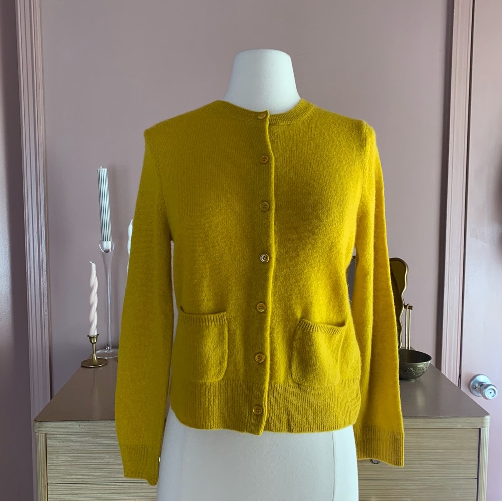 Doen Freya Mustard Yellow Cardigan Sweater